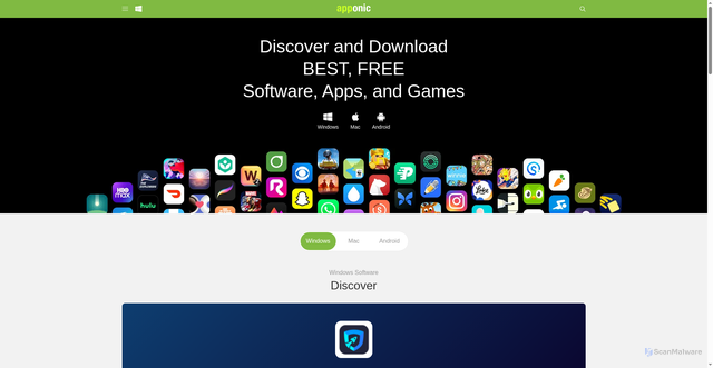 Security scan screenshot of https://apponic.com