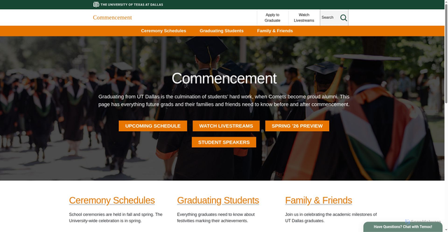 Security scan screenshot of https://commencement.utdallas.edu/