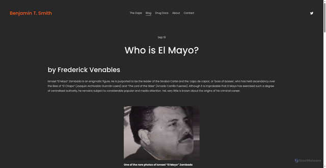 Security scan screenshot of https://www.thedope.co.uk/blog/who-is-el-mayo-frederick-venables