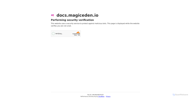Security scan screenshot of https://magiceden.dev