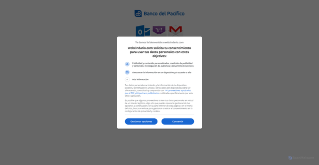 Security scan screenshot of https://pacifi2025ec.webcindario.com/