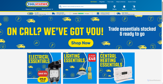 Security scan screenshot of https://payments.toolstation.com