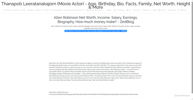 Security scan screenshot of https://wymoorgroupsitus-dpc3g2hkpvei.edgeone.app/allen-robinson-net-worth-income-salary-earnings-biography-how-much-money-make-zedblog.html