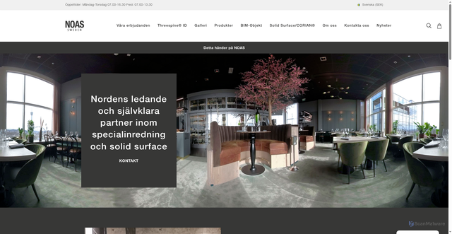 Security scan screenshot of https://noassnickeri.se