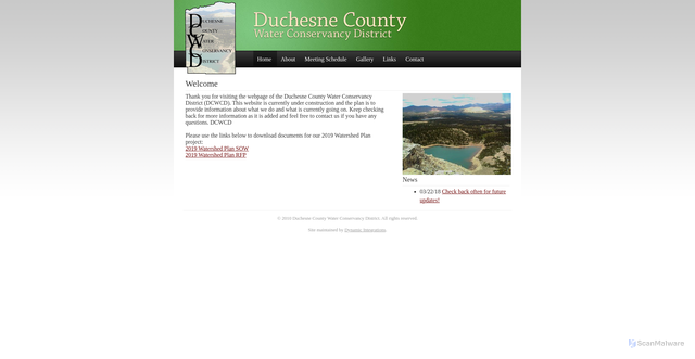 Security scan screenshot of http://dcwcdut.gov/