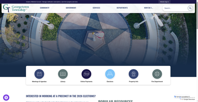 Security scan screenshot of https://georgetown-mi.gov/