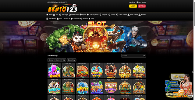 Security scan screenshot of https://ndxx1-bento123.com/desktop/game/slot/advantplay