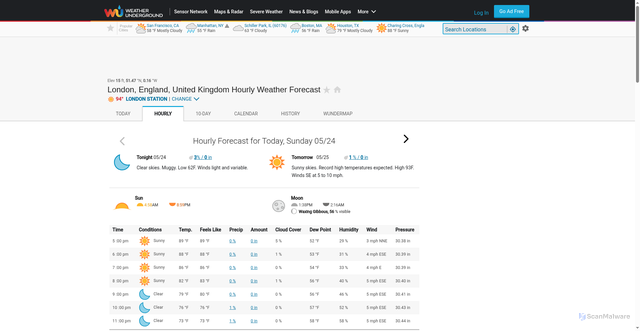 Security scan screenshot of https://wu-next-prod-us-west-2-aws.wunderground.com/hourly/gb/london/ILONDO321