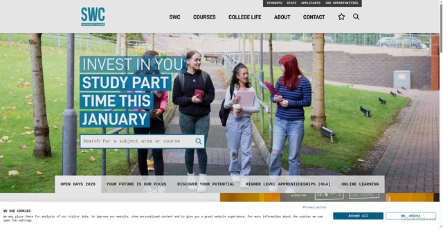 Security scan screenshot of https://swc.ac.uk/