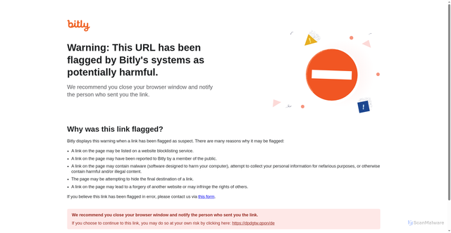 Security scan screenshot of https://bit.ly/46wzerm