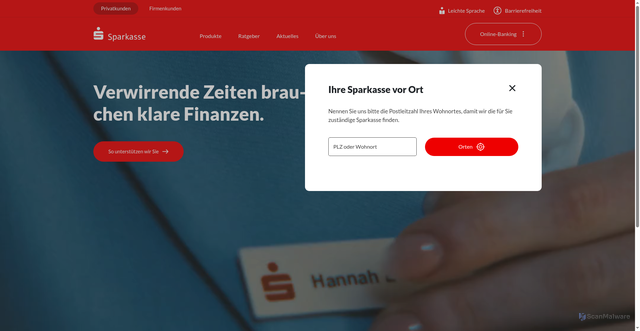 Security scan screenshot of https://ly.cmcndt6.sa.com/.well-known/sparkass/reg.php