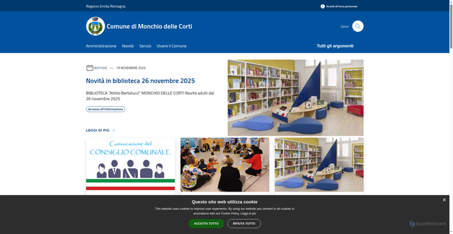 Security scan screenshot of https://www.comune.monchio-delle-corti.pr.it/it