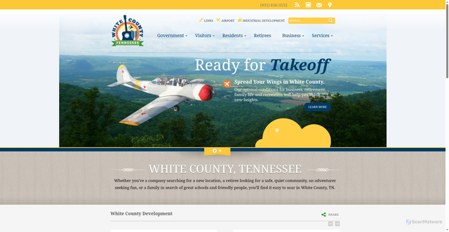 Security scan screenshot of https://whitecountytn.gov/