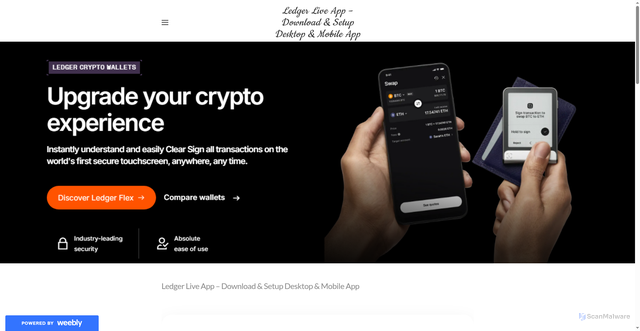 Security scan screenshot of https://go-live-ldger.weebly.com/