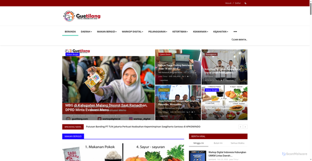 Security scan screenshot of http://guetilang.com/