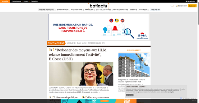 Security scan screenshot of https://batiactu.com
