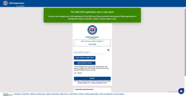 Security scan screenshot of https://www.ucr.gov/