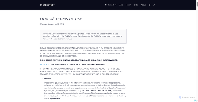 Security scan screenshot of https://test2-c2j.pages.dev/nl/about/terms