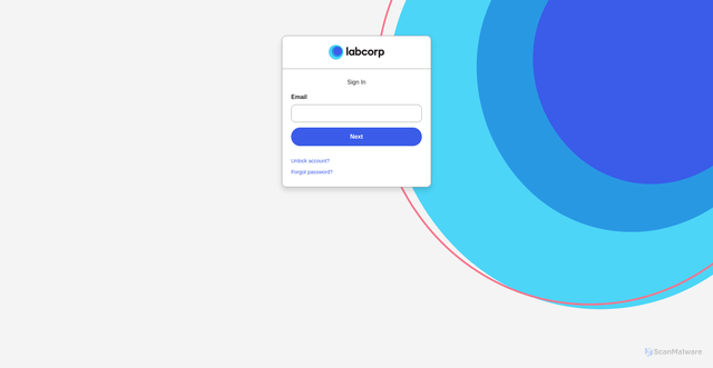 Security scan screenshot of https://lablinkplus.labcorp.com