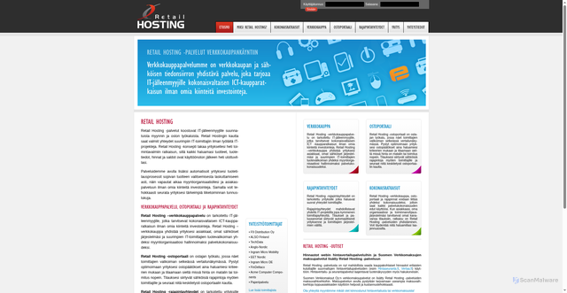 Security scan screenshot of https://www.retailhosting.fi