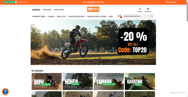 Security scan screenshot of https://motea.uk