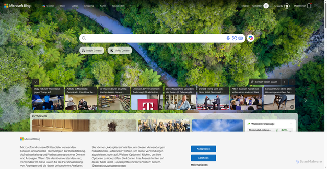 Security scan screenshot of https://nochat.bing.com