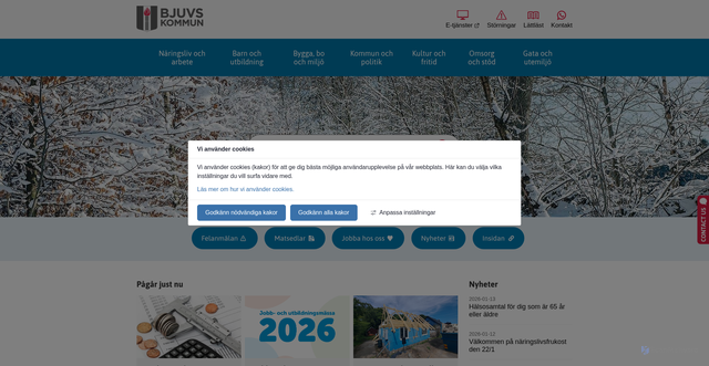 Security scan screenshot of https://www.bjuv.se/