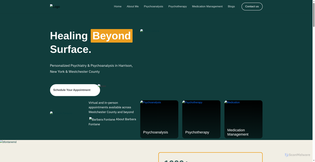 Security scan screenshot of https://bfontanemd.com/