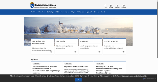 Security scan screenshot of https://www.revisorsinspektionen.se/