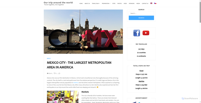 Security scan screenshot of https://www.ourtriparoundtheworld.com/during-a-trip/mexico/mexico-city/
