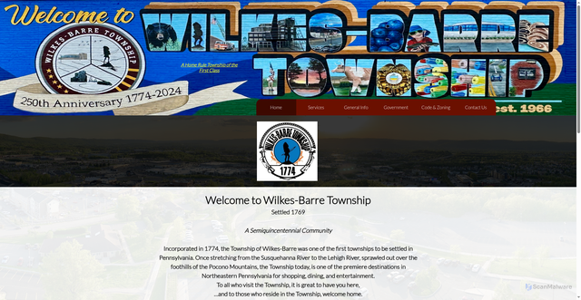 Security scan screenshot of https://wilkes-barretownship.gov/