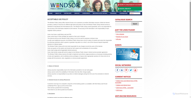 Security scan screenshot of https://www.windsorpubliclibrary.com/gordie-howe-international-bridge/
