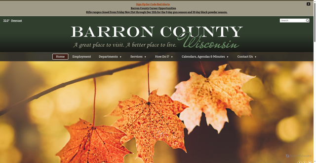 Security scan screenshot of https://www.barroncountywi.gov/