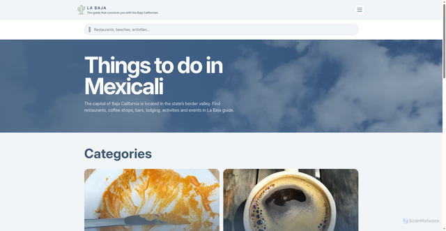 Security scan screenshot of https://labaja.org/en/mexicali