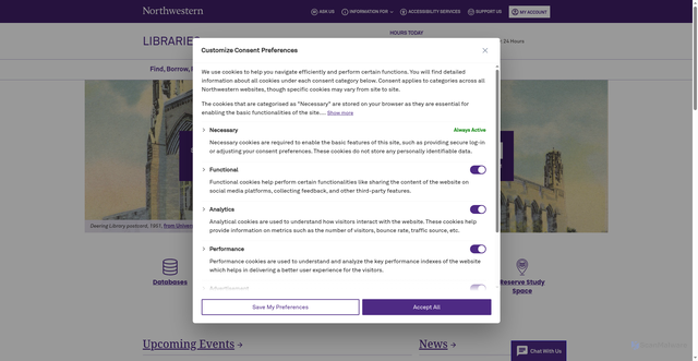 Security scan screenshot of https://libraries.nu