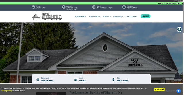 Security scan screenshot of http://sherrillny.gov/