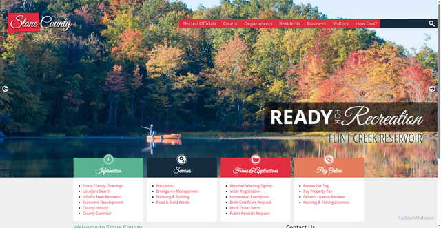 Security scan screenshot of https://www.stonecountyms.gov/