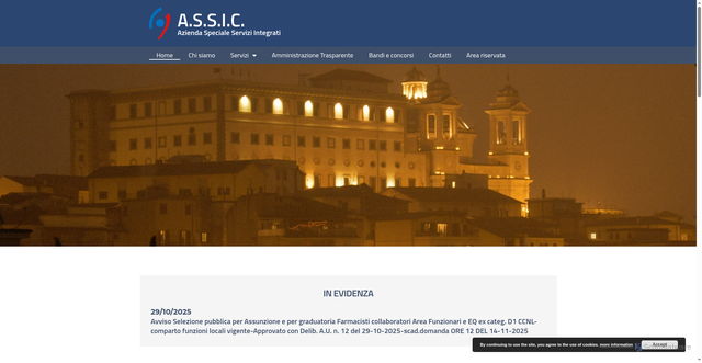 Security scan screenshot of https://assicomune.it/