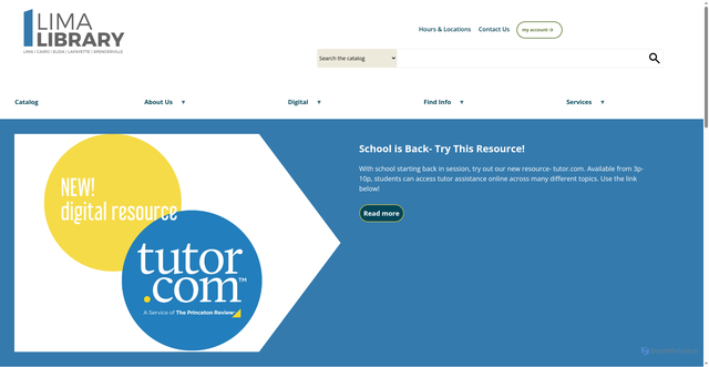 Security scan screenshot of https://www.limalibrary.com/