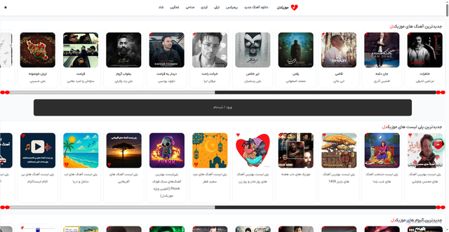 Security scan screenshot of https://musicdel.ir