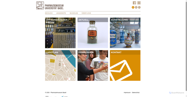 Security scan screenshot of https://pharmaziemuseum.ch