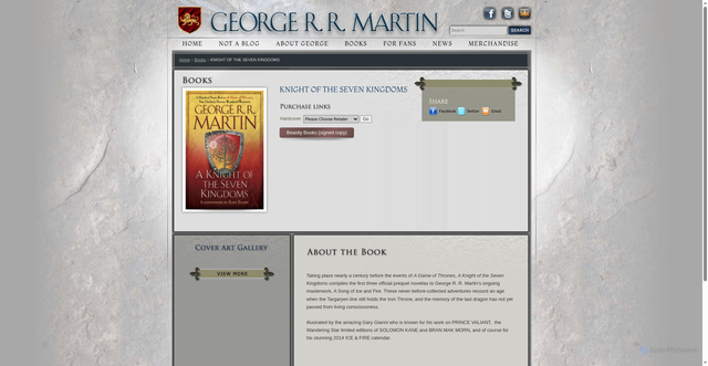 Security scan screenshot of https://georgerrmartin.com/grrm_book/knight-of-the-seven-kingdoms/