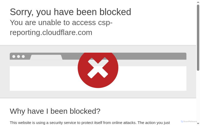 Security scan screenshot of https://csp-reporting.cloudflare.com/