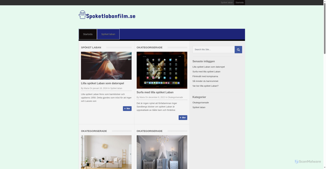 Security scan screenshot of https://spoketlabanfilm.se