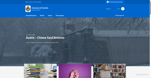 Security scan screenshot of https://www.comune.austis.nu.it/