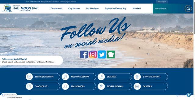 Security scan screenshot of https://halfmoonbay.gov/