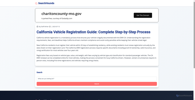 Security scan screenshot of https://charitoncounty-mo.gov/
