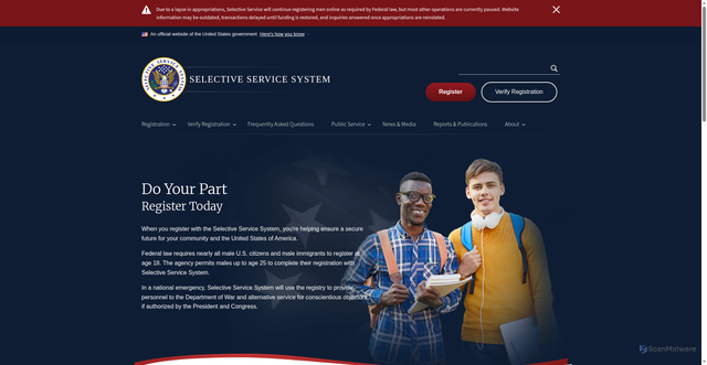 Security scan screenshot of https://www.sss.gov/