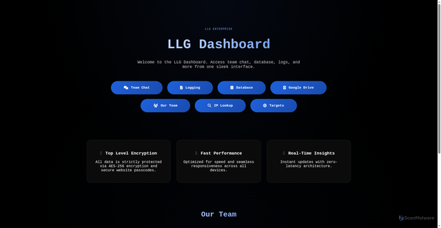 Security scan screenshot of https://llgdash-7y6xziq7ox.edgeone.app/