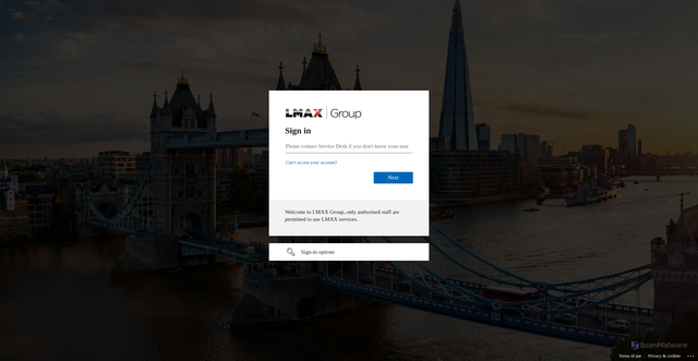Security scan screenshot of https://policy-reporter-dev.broker.lmax.com/